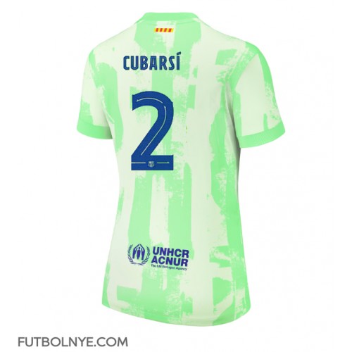 Camiseta Barcelona Pau Cubarsi #2 Tercera Equipación para mujer 2024-25 manga corta